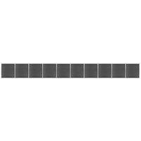 Berkfield Home Fence Panel Set WPC 1737x186 cm Black