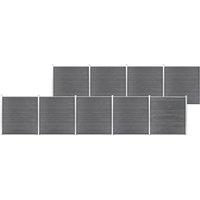 Berkfield Home Garden Fence WPC 1564x186 cm Grey