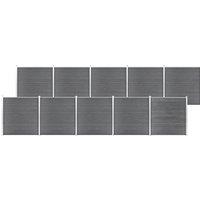 Berkfield Home Garden Fence WPC 1737x186 cm Grey