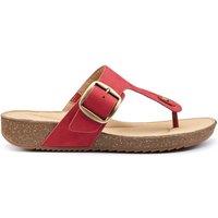 Hotter Women's 'Resort' Toe-Post Sandals in Light Red | Size: 3