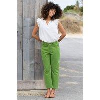 Kite Women's Newton Cropped Straight Leg Jeans Ivy in Green | Size: 20