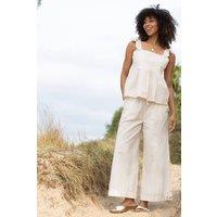 Kite Women's Gillingham Wide Leg Woven Trousers Special Stripe in Cream | Size: 18