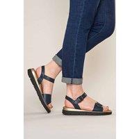 Moshulu Women's 'Philly' Cushioned Slingback City Sandals in Indigo | Size: 6
