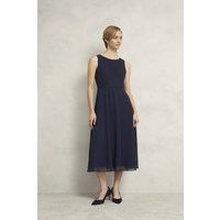 Hobbs London Women's Kiki Midi Dress in Dark Navy | Size: 14