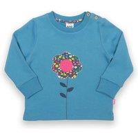 Kite Girl's Fab Flower Sweatshirt in Blue | Size: 3-6 m