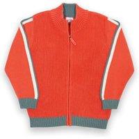 Kite Boy's Chunky Knit Zippy in Orange | Size: 9-12 m