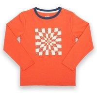 Kite Boy's Chequerboard Champ T-Shirt in Orange | Size: 3 Years