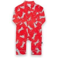 Kite Baby Snow Leopard Romper in Red | Size: 0-3 m