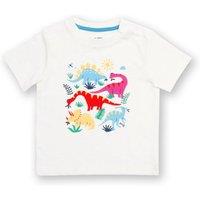 Kite Boy's Dino Day T-Shirt in Cream | Size: 3-6 m