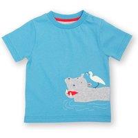 Kite Boy's Happy Hippo T-Shirt in Blue | Size: 8 Years