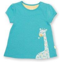Kite Girl's Hello Giraffe Tunic in Blue | Size: 6-9 m