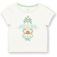 Kite Girl's Coco Ele T-Shirt in Cream | Size: 4 Years