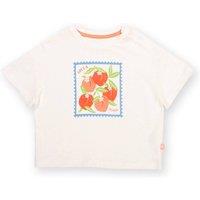 Kite Girl's Life's A Peach T-Shirt in Cream | Size: 3 Years