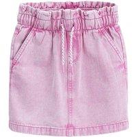 Cool Club Girl's Garment-Washed Denim Mini Skirt in Pink | Size: 5 Years