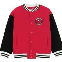 Cool Club Boy's Spider-Man Button-Up Varsity Jacket in Red | Size: 4 Years