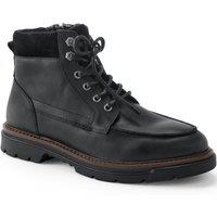 Lands' End Men's Apron Seam Leather Boots in Black | Size: 7