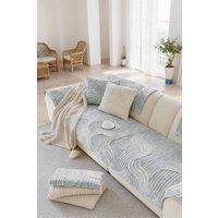 Living and Home Non-Slip Sofa Cover in Durable Polyester in Light Grey | Size: Medium