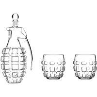 Bar Bespoke Grenade Glass Decanter Set - Clear
