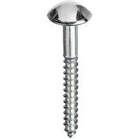 Unifix Mirror Screws Dome Top Chrome Plated BZP - 8G - Box of 100 in Silver