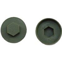JCP CONSTRUCTION PRODUCTS Olive Green Cover Caps - 16mm - Box of 1000