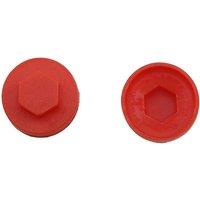 JCP CONSTRUCTION PRODUCTS Poppy Red Cover Caps - 19mm - Box of 1000