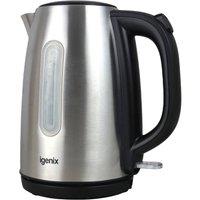 Igenix Cordless Electric 1.7L Jug Kettle, 3000W, Stainless Steel, IGK01766SS in Silver