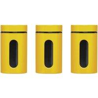 Orsina Set of Three Storage Jars in Yellow