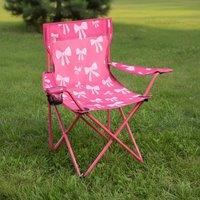 OHS Outdoor Camping Chair Folding Portable Picnic Beach Seat Garden in Bright Pink