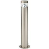 First Choice Lighting Pyramid - Stainless Steel LED Outdoor 50cm Post Light in Silver