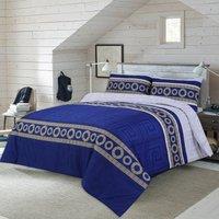 Homes-Linen 4 Piece Oscar Bedding Set Microfiber Duvet Cover Fitted Sheet Set | Size: Double