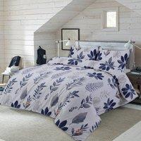 Homes-Linen 4 Piece Hazel Bedding Set Microfiber Duvet Cover Fitted Sheet Set | Size: King