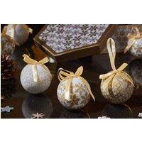 Marco Paul 7pc Christmas Tree Baubles - Snowflakes in White
