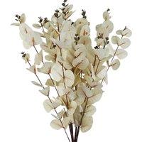 Leaf Pack of 6 x 80cm White Eucalyptus Foliage Stem | Size: 6 x 80 cm