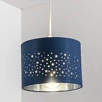 CGC Lighting 'Stardust' Navy Blue Star Easy Fit Ceiling Lamp Shade