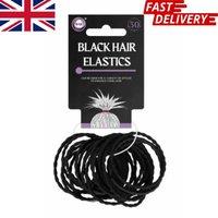 Bedsland Black Hair Elastics 30 Pack No Damage Hair Bands for All Hair