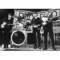 The Beatles Daily Echo Standard Postcard in Black