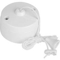 Dencon White Ceiling Pull Switch 1-way 6a