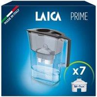 LAICA Prime Line Water Filter Jug & 7 Bi-flux Cartridges Black 3L