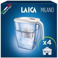 LAICA Big Milano Water Filter Jug & 4 Bi-flux Cartridges Large 3.7L in White