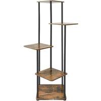 SPETLEK 4-6 Tier Metal Plant Stand Shelf Corner Flower Stand Indoor Outdoor in Brown