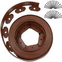 SPETLEK Lawn Edge Border Garden Edging Brown 10m x 10cm Paths Drives Flower | Size: 10m x 10 cm