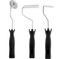 SPETLEK 3Pcs Fiberglass Bubble Roller Tool Laminating Kit for FRP Mould Resin in Black