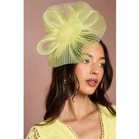 Coast Women's Pleat Detail Fascinator in Lemon