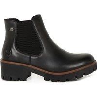 Rieker Women's 'Acorn II' Chunky Chelsea Boots in Black | Size: 8