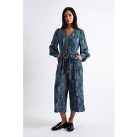 Louche Women's Moski Geo City Print Jumpsuit in Blue | Size: 8