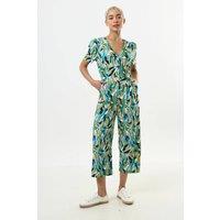 Louche Women's Belen Brushstroke Print V-neck Jumpsuit | Size: 10
