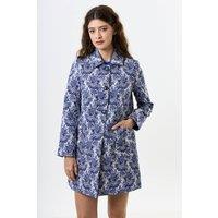 Louche Women's Dryden Wedgewood Jacquard Short Coat | Size: 8
