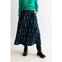 Louche Women's Lizea Tie Up Midi Skirt - Navy in Blue | Size: 12