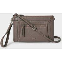 OSPREY LONDON Women's The Ruby Leather Crossbody Clutch Bag in Light Brown