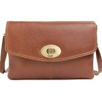 Celtic & Co Women's Twist Lock Rectangle Cross Body Bag in Light Brown